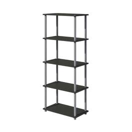 FurniFact - Wooden bookcase with modern design - Black/Grey