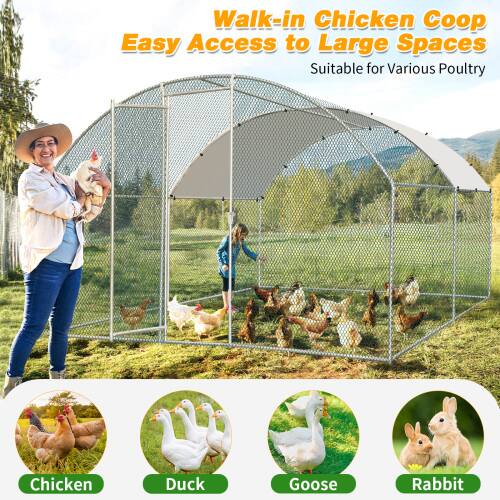 Walk-in Chicken Coop  
Easy Access to Large Spaces  
Suitable for Various Poultry  

Chicken  
Duck  
Goose  
Rabbit
