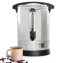 MegaChef - 100 Cup Stainless Steel Coffee Urn - Silver