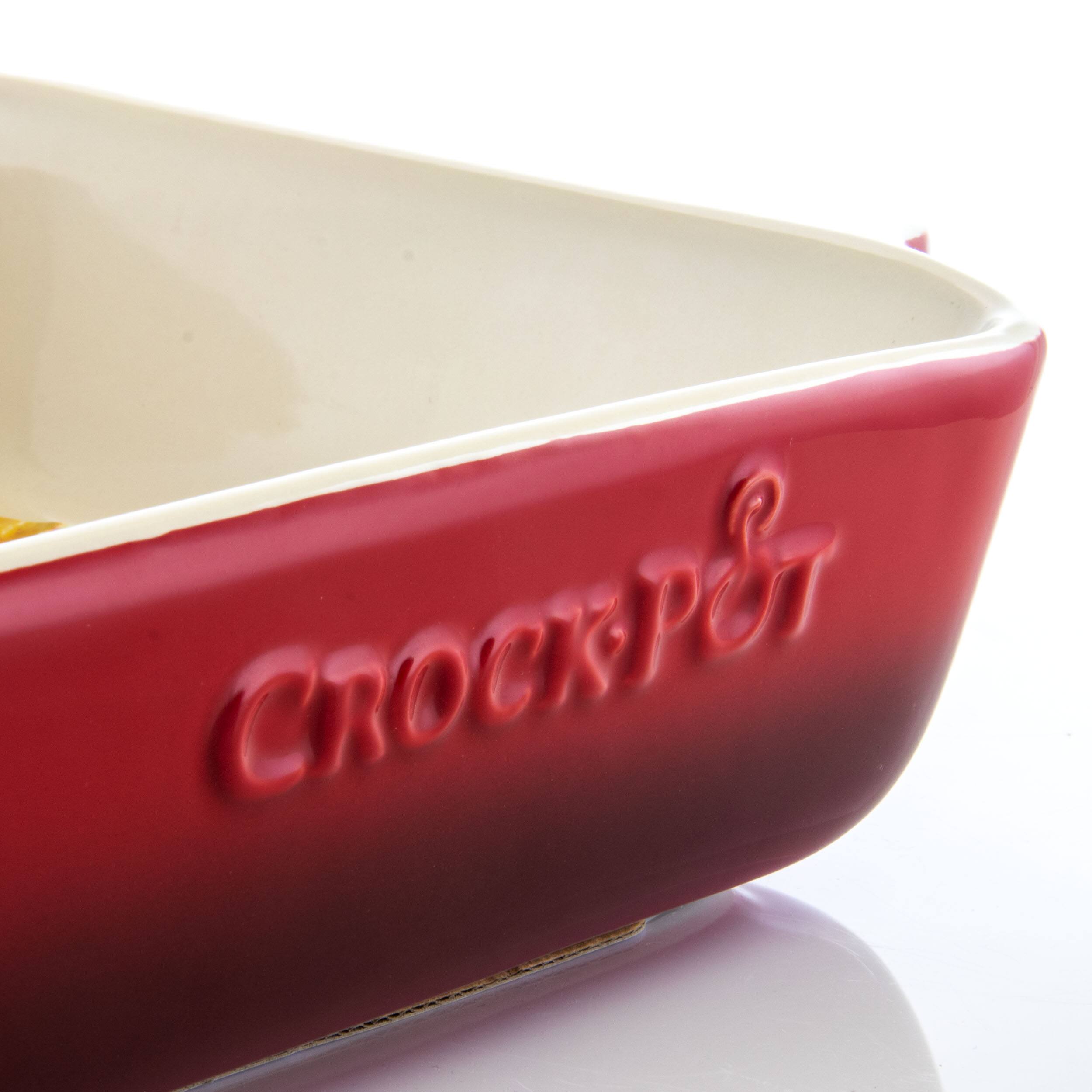 Alt View 1. Crock-Pot - Crock Pot Artisan 5.6 Quart Stoneware Bake Pan in Red - Red.