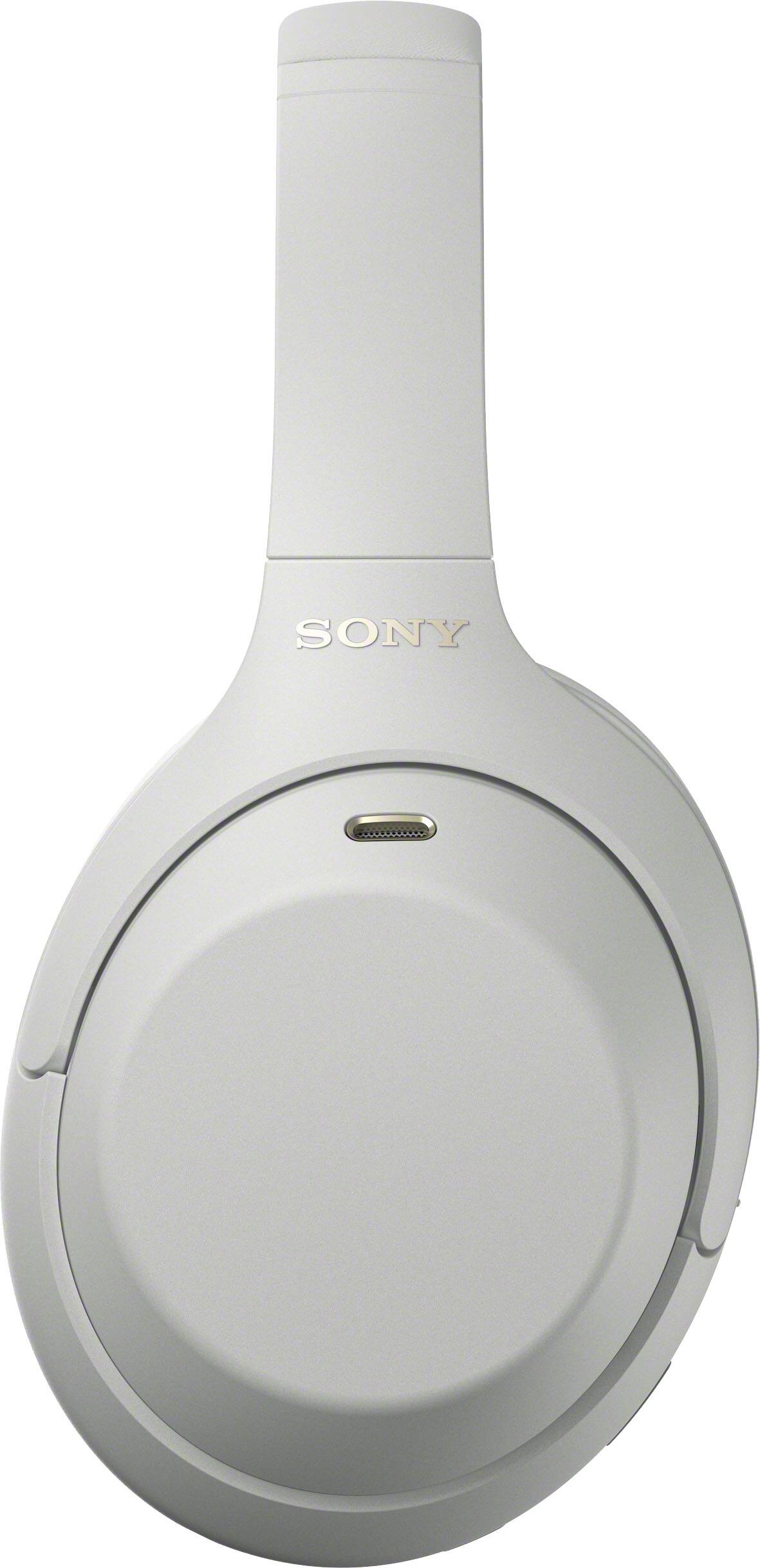 Left. Sony - WH-1000XM4C Wireless Noise Cancelling Headphones (M4 2nd Gen) - Platinum Silver.