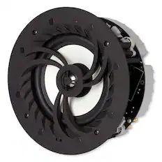 Front. Lithe Audio - All-in-one IP44 Wi-Fi Multi-Room Ceiling Speaker (Single) - Black.