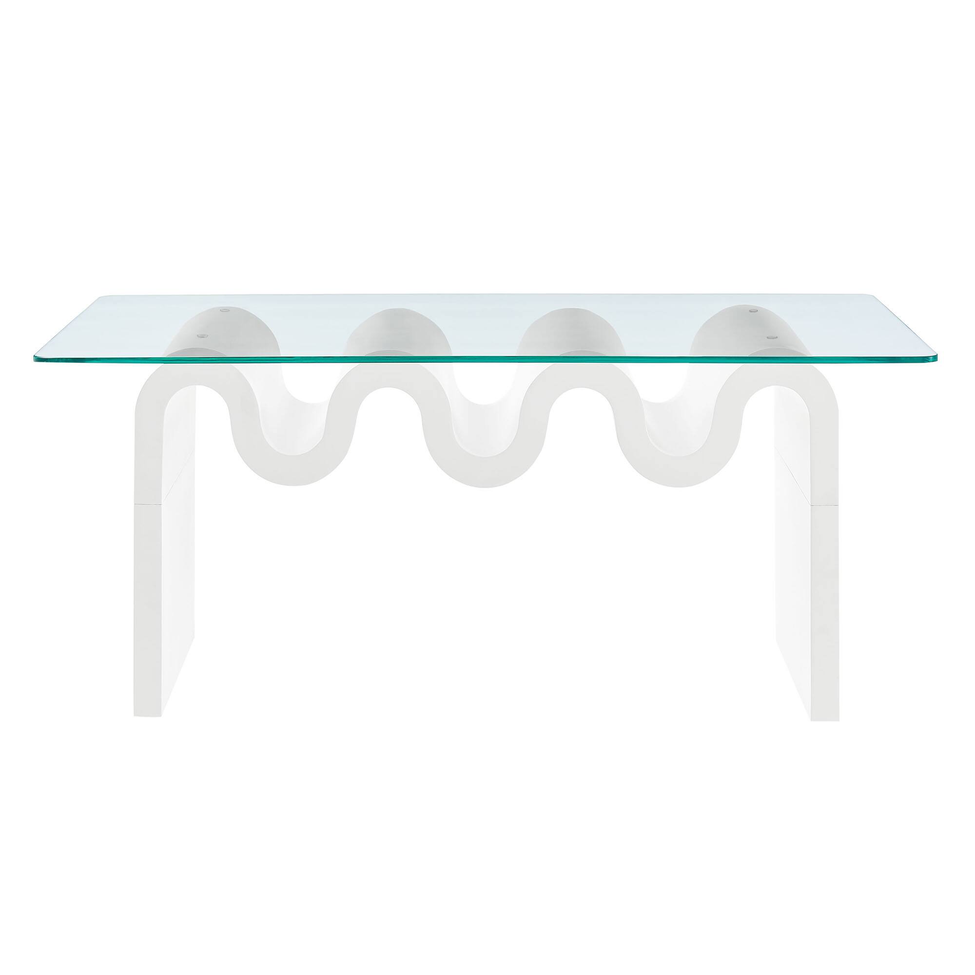 Alt View 4. Modway - Ondine Glass Top Coffee Table by Modway - White.