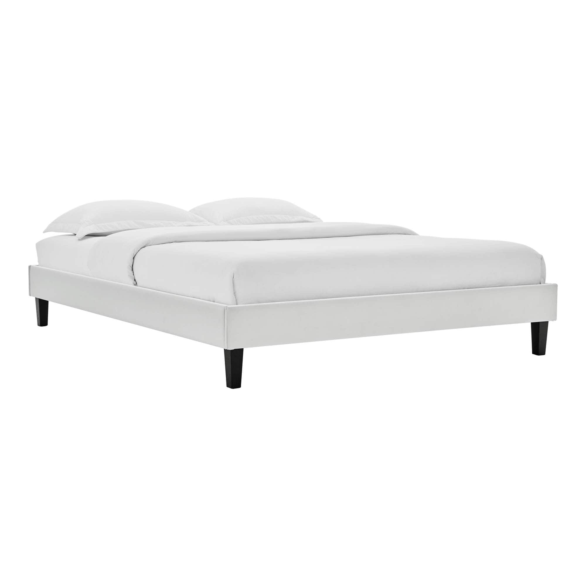 Modway - Reign Performance Velvet Queen Platform Bed Frame - Gray