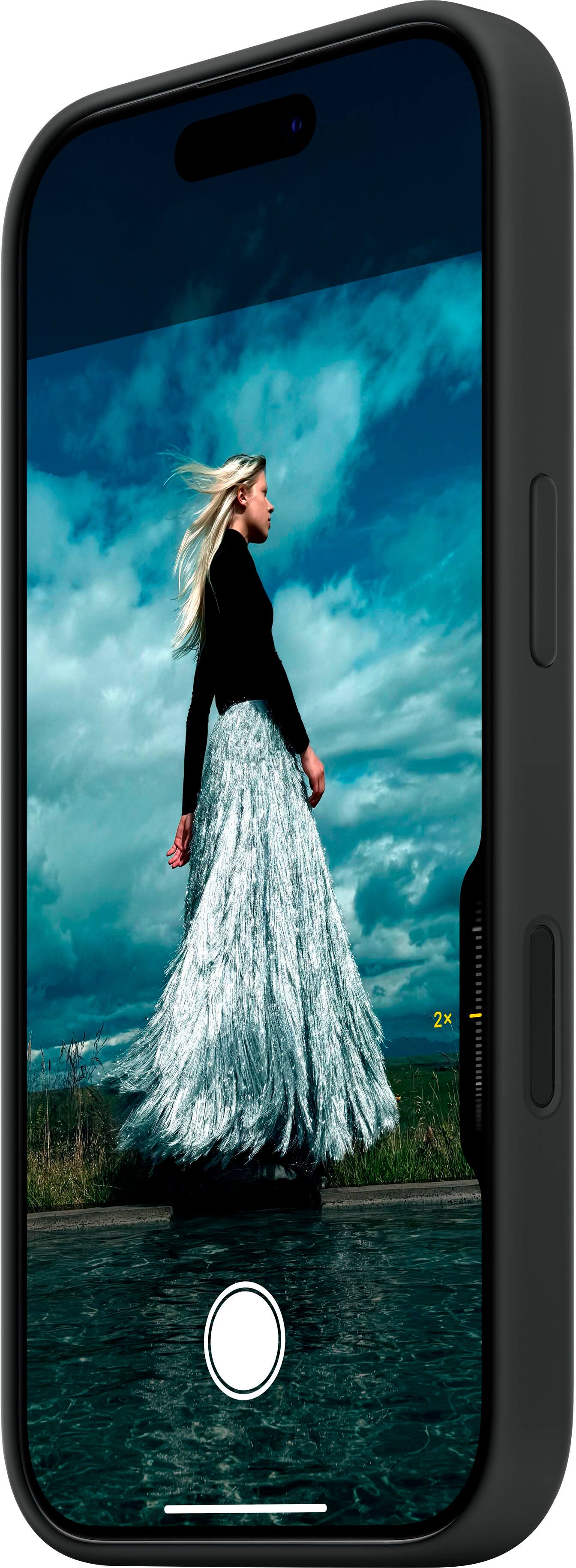 Alt View 1. Apple - iPhone 16 Pro Max Silicone Case with MagSafe - Aquamarine.