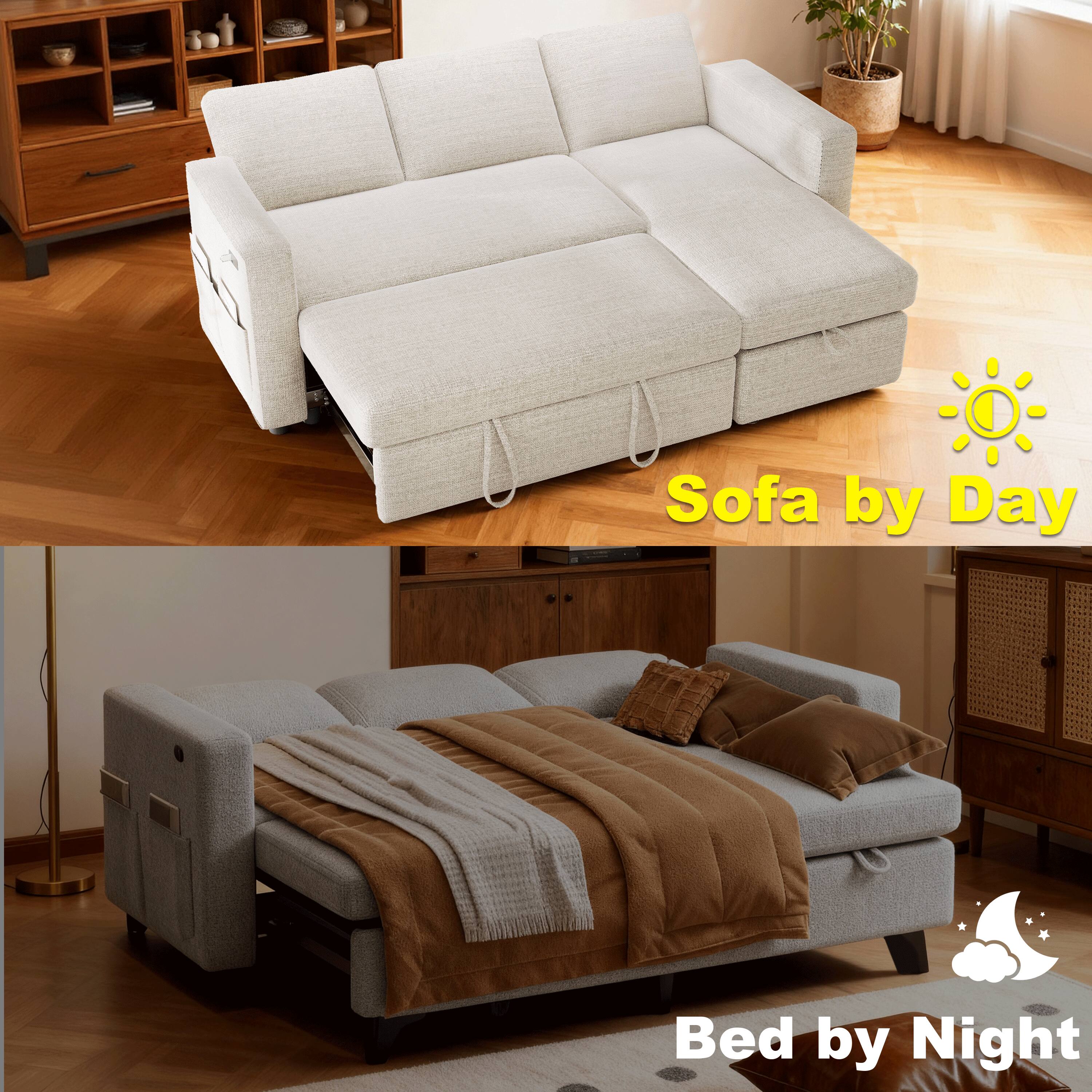 Sofa by Day  
Bed by Night