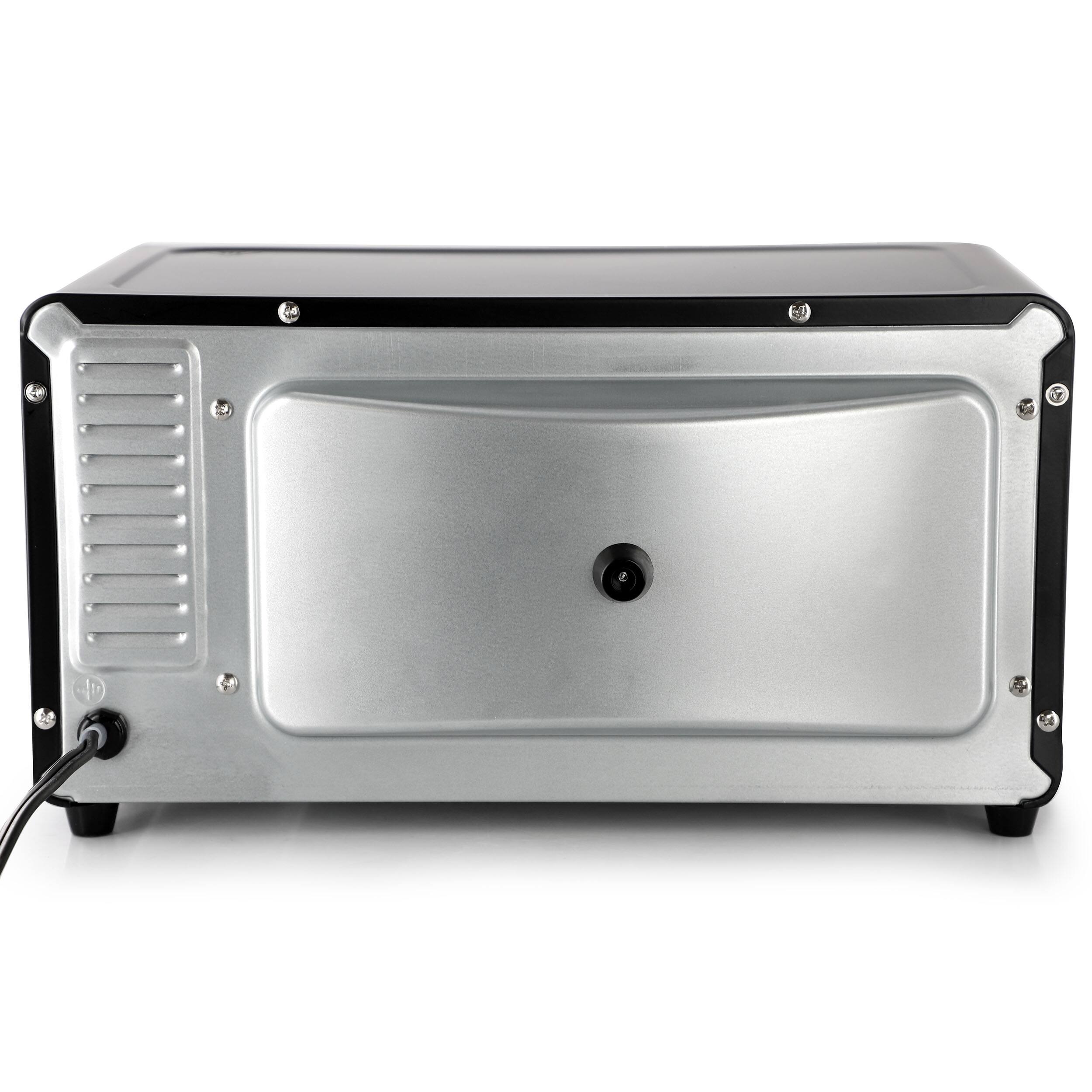 Alt View 4. MegaChef - MegaChef 9.5 Quart Electric Counter Top Toaster Oven in Matte Black - Black.