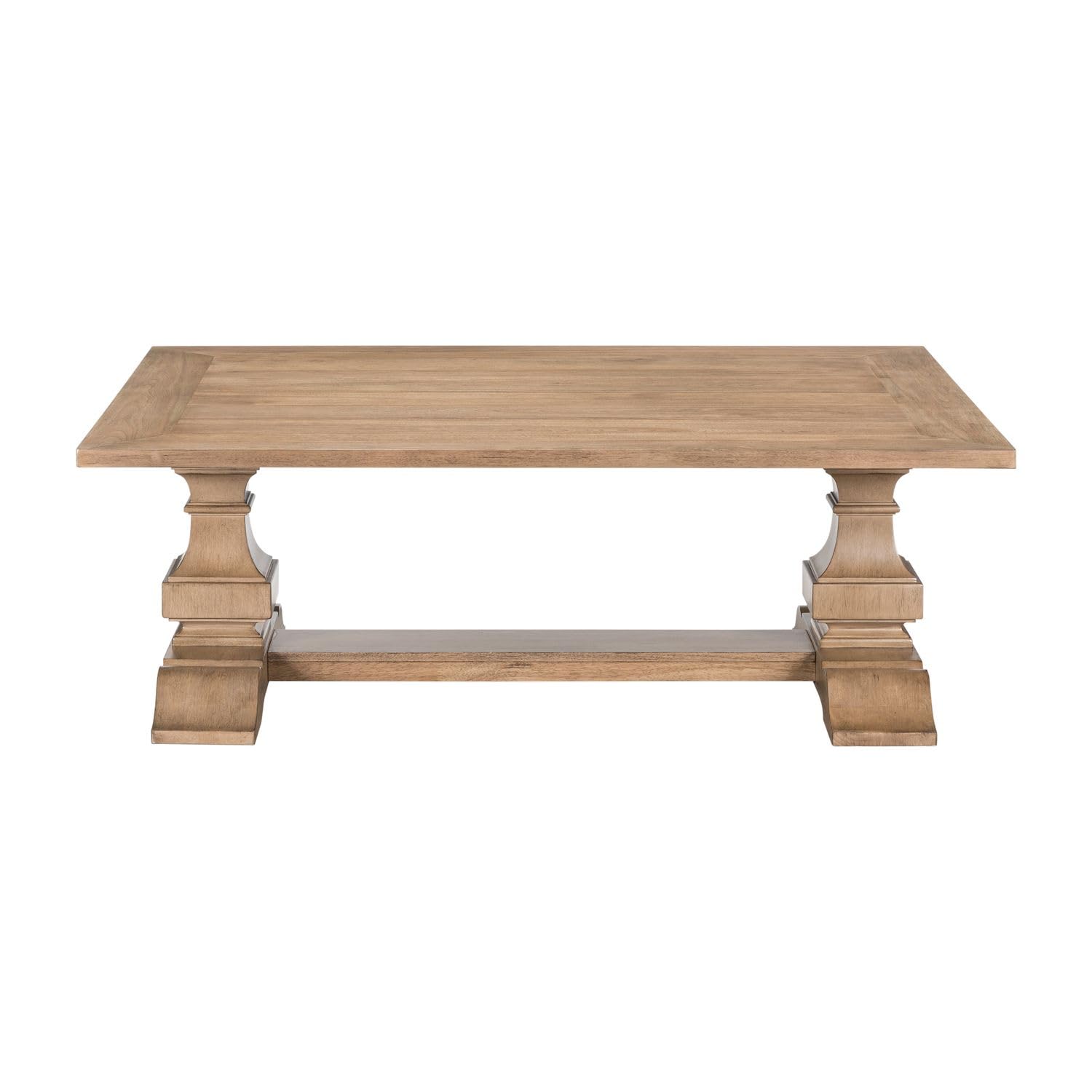 Back. Liberty Furniture Industries - Haven Hills Rectangular Cocktail Table for Living Room - Camel Beige Birch Wood - Camel Beige.