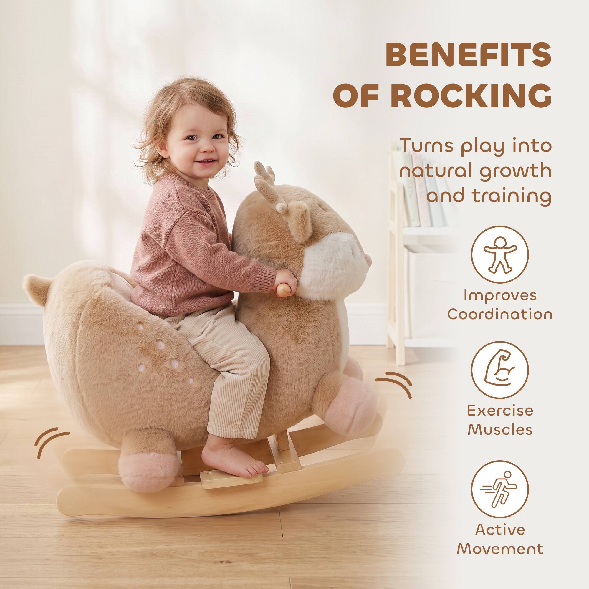 BENEFITS OF ROCKING

- Turns play into natural growth and training
- Improves Coordination
- Exercise Muscles
- Active Movement