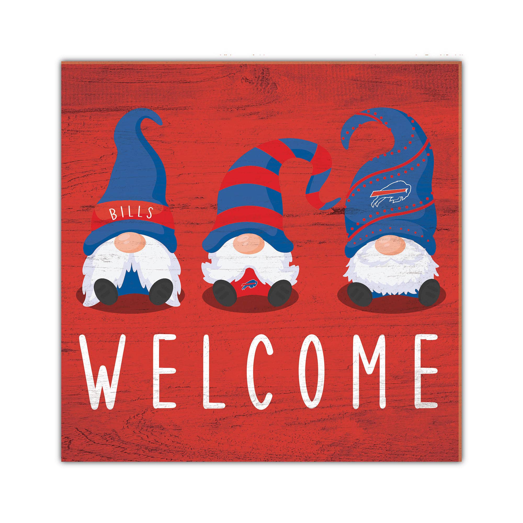 Fan Creations - Buffalo Bills 10'' x 10'' Welcome Gnomes Sign - Multicolor price history on PriceWatchPro