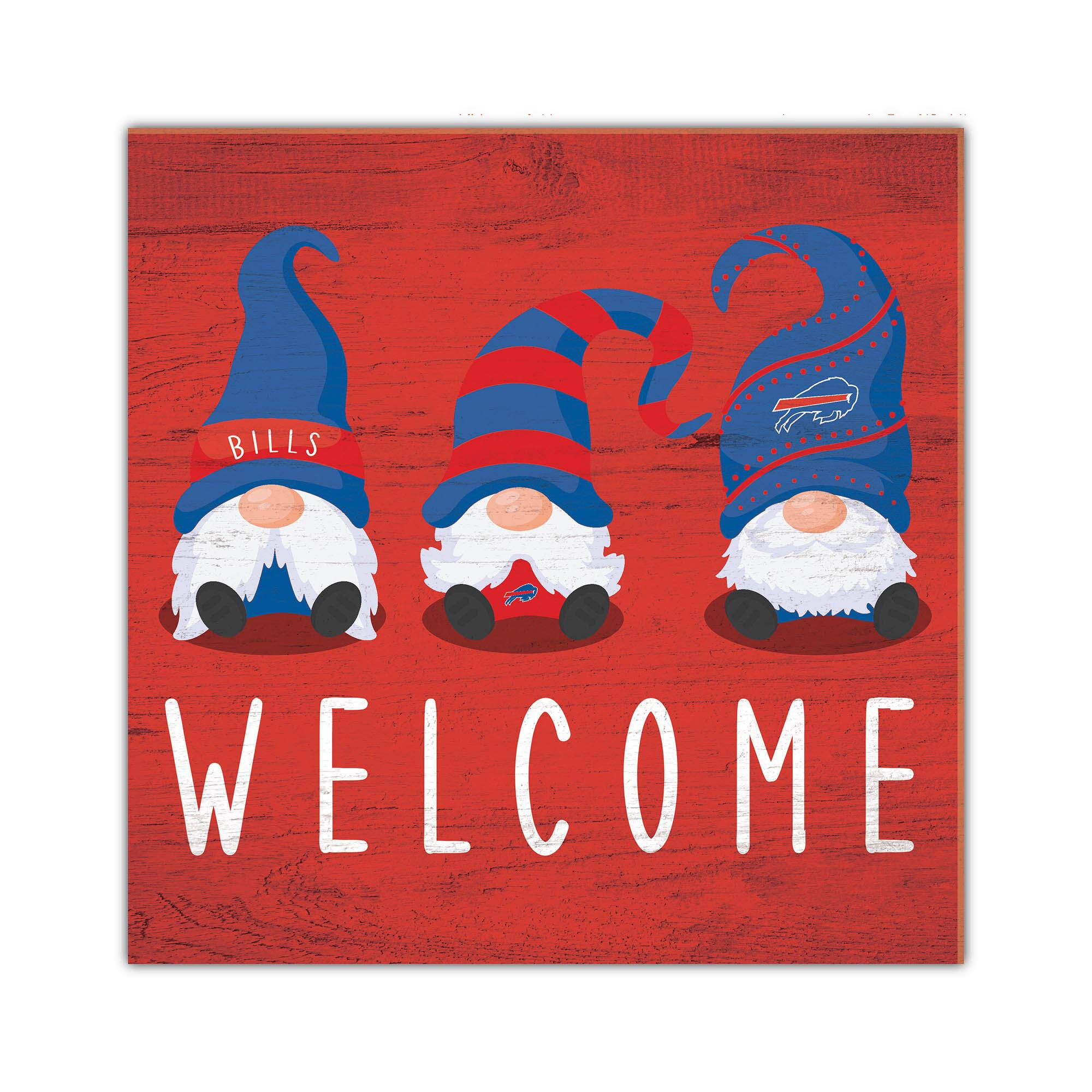 Buffalo Bills 10'' x 10'' Welcome Gnomes Sign