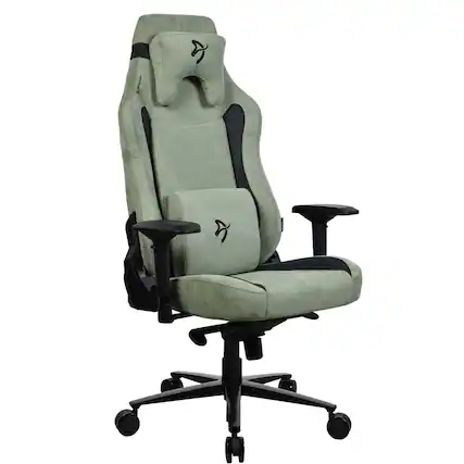 Front. Arozzi - Vernazza Series Top-Tier Premium XL Supersoft Upholstery Fabric Gaming Chair - Forest.