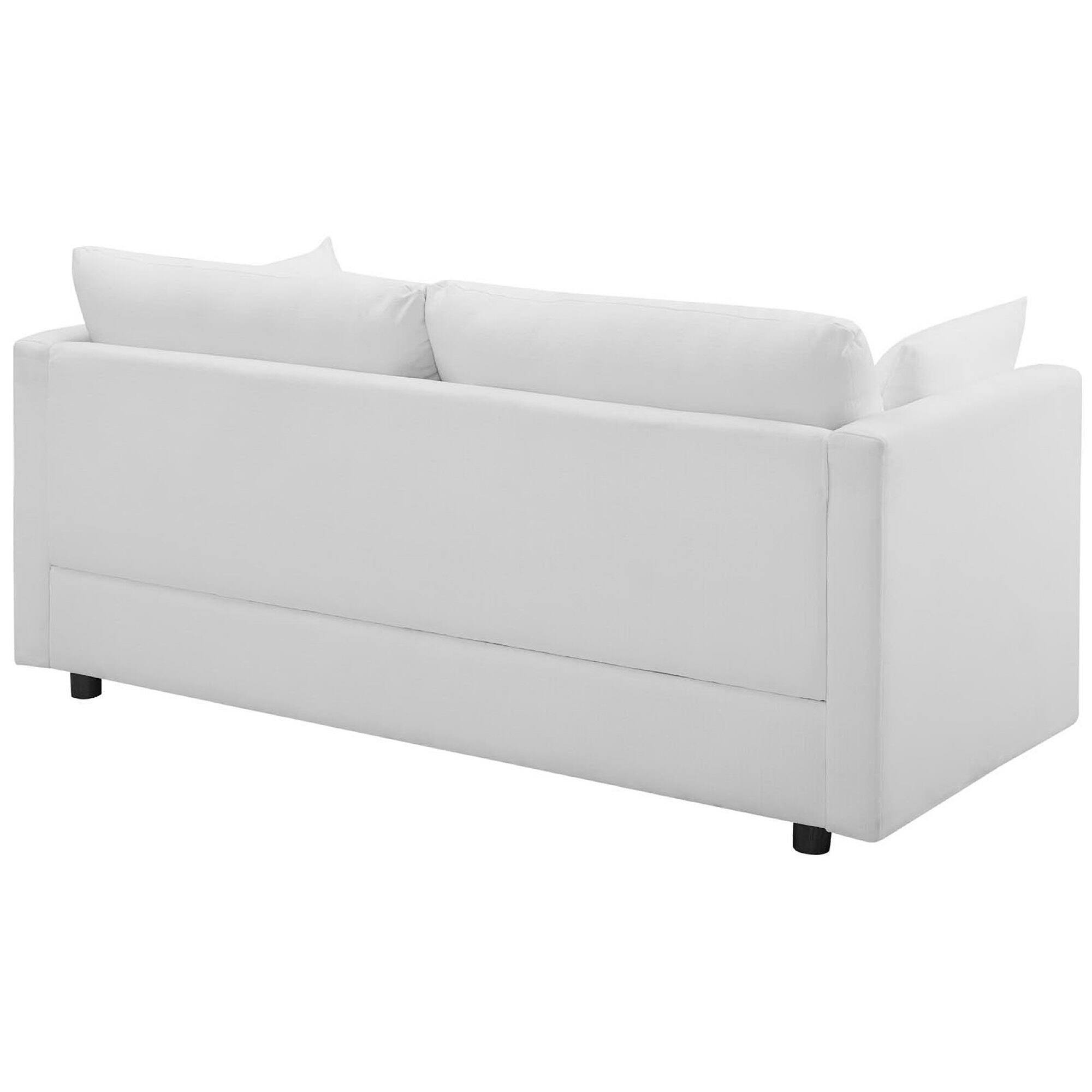 Left. Modway - Activate Upholstered Fabric Sofa by Modway - White.