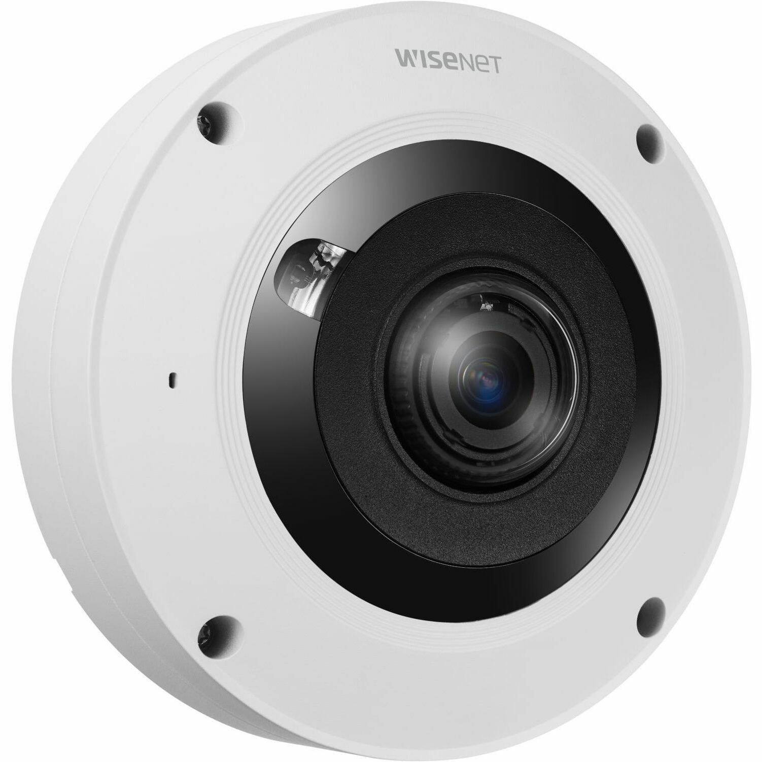Alt View 2. Samsung - Wisenet XNF-9013RV 12 Megapixel Outdoor Network Camera - Color - Fisheye - White - 42 ft Infrared Night Vision - H.264 - White.
