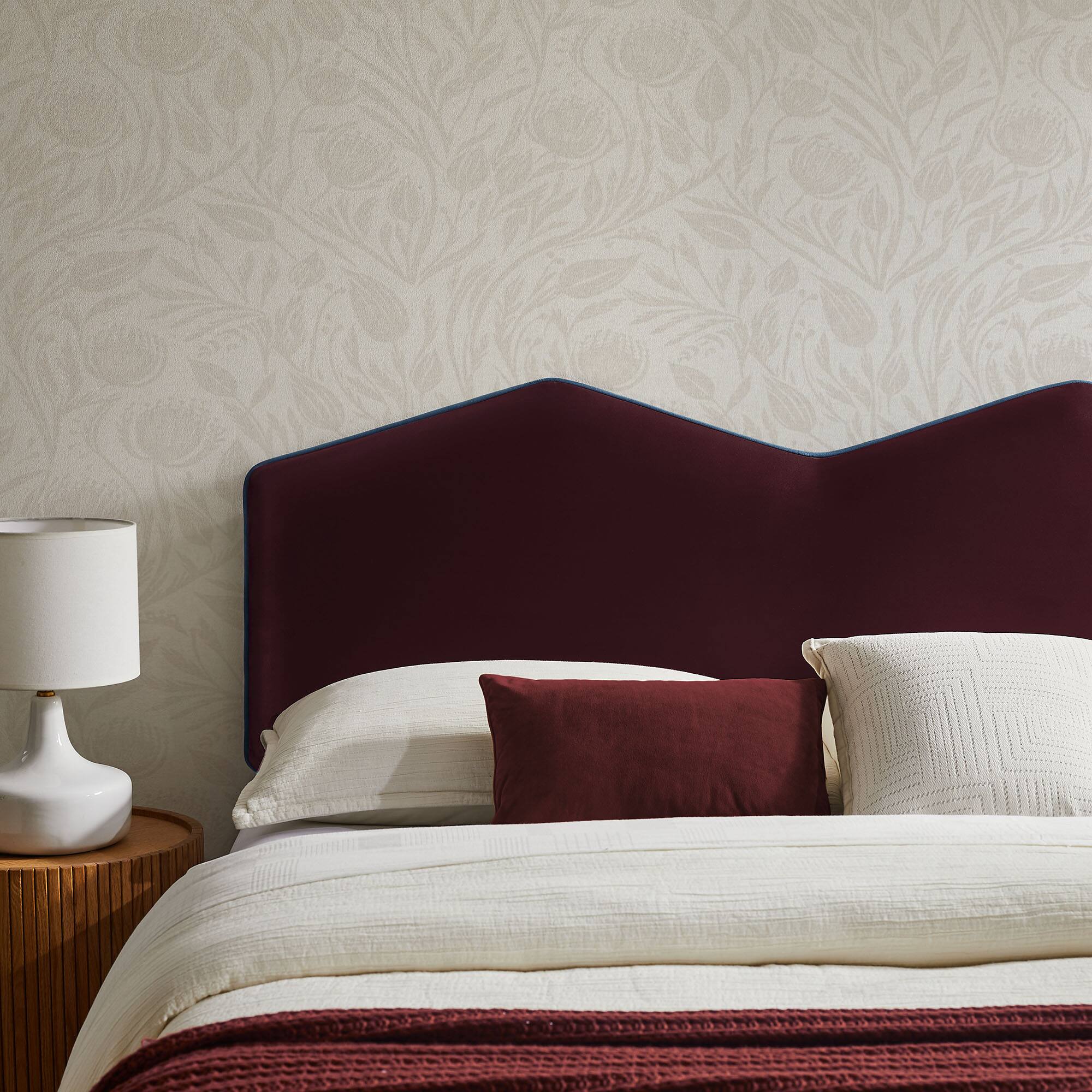 Alt View 1. Modway - Cosette Performance Velvet Queen Size Headboard by Modway - Mulberry.