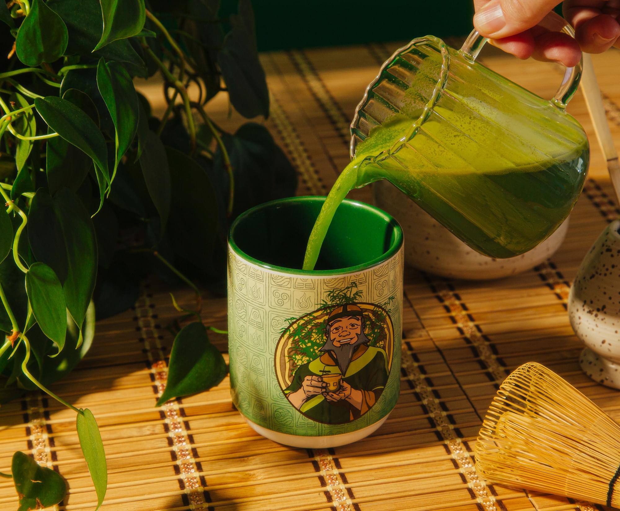 Alt View 3. Silver Buffalo - Avatar: The Last Airbender Uncle Iroh Asian Ceramic Tea Cup | Holds 9 Ounces - Green.