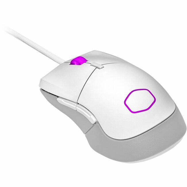 Front. Cooler Master - Cooler Master MM310 Gaming Mouse White - 12000 dpi - USB Type A - 6 Button(s) - RGB Scroll Wheel - Ambidextrous Design - White.