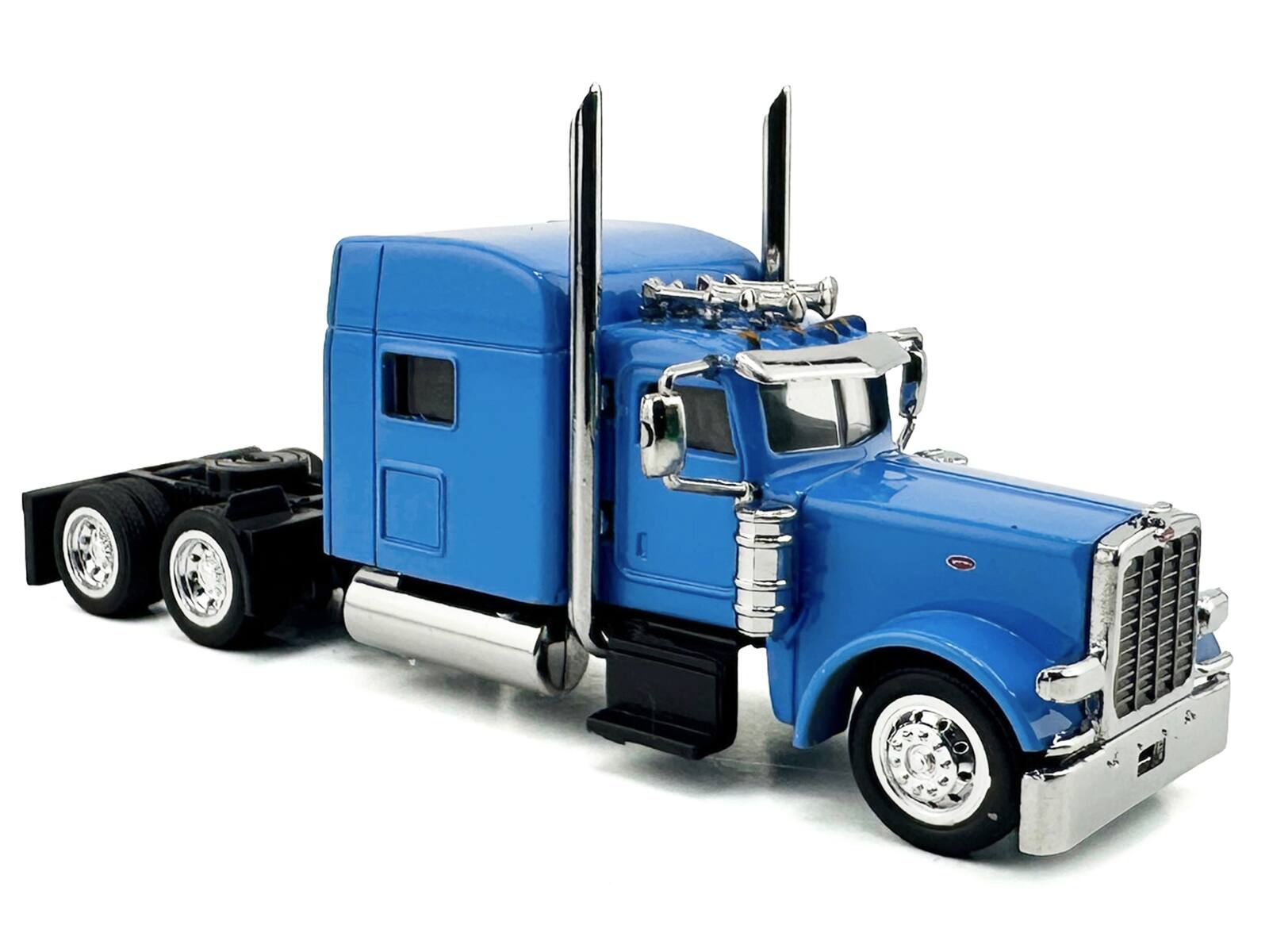 Alt View 2. HO Logistics Replicas - Peterbilt 389 Truck Tractor with Sleeper Cab Baby Blue 1/87 (HO) Scale Plastic Model Car by HO Logistics.