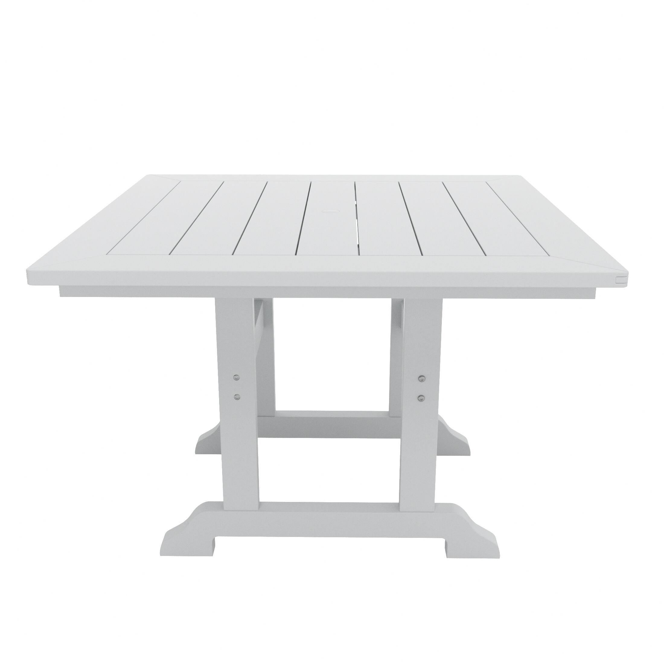 Back. WestinTrends - WestinTrends Malibu 43" Outdoor Patio Square Dining Table - White.