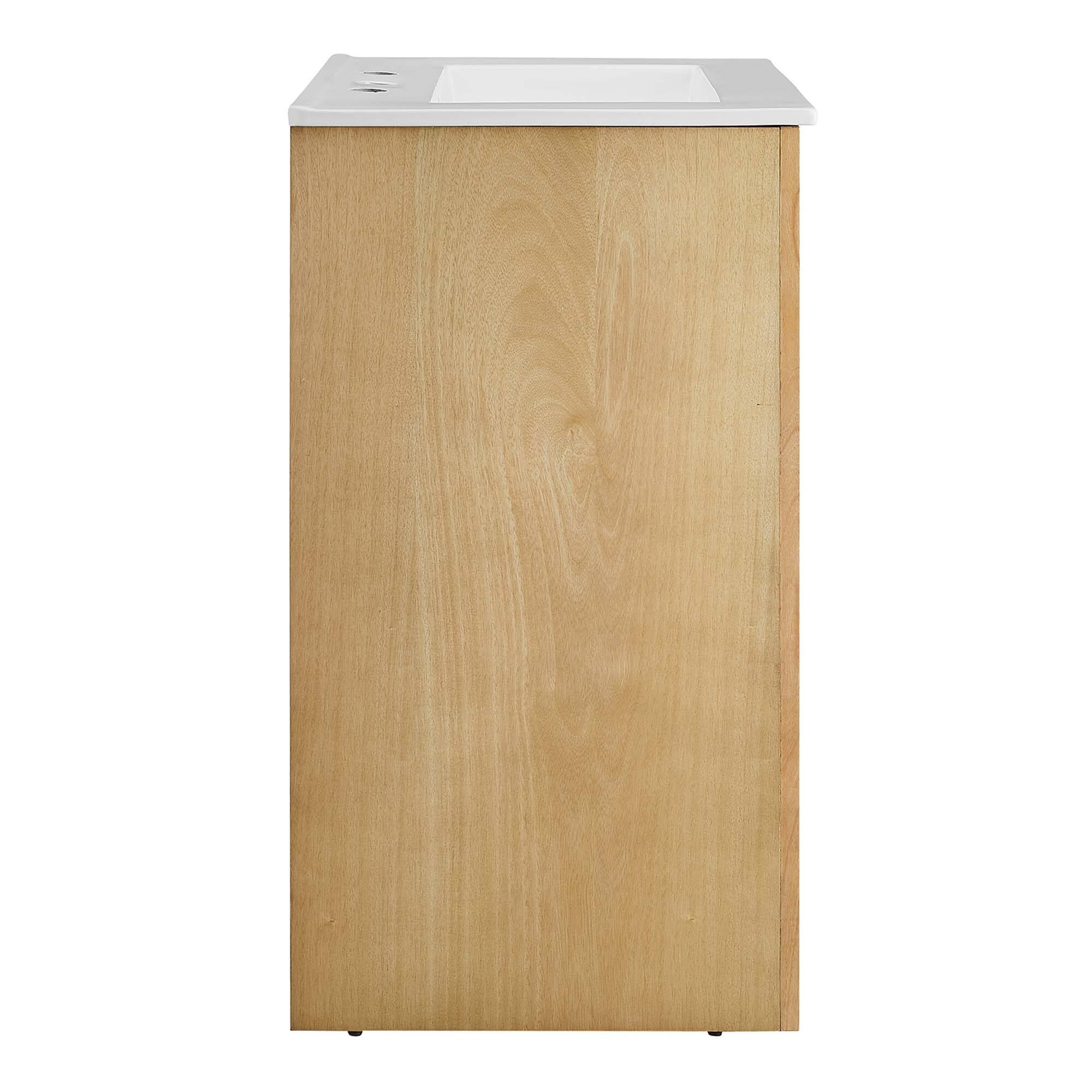 Alt View 2. Modway - Appia Bathroom Vanity Basin Included by Modway - Oak White.