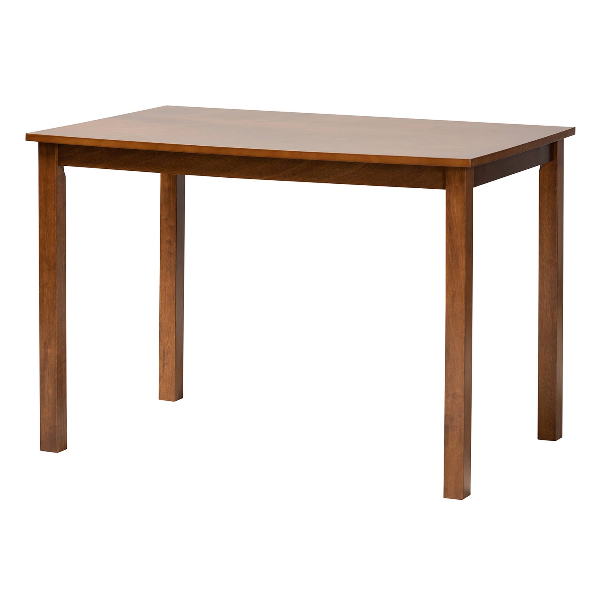 Front. Baxton Studio - Eveline Modern Finished Wood 43-Inch Dining Table - Walnut Brown.