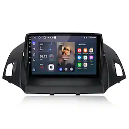 Junsun - 9" 2+64GB Android 14 Car Stereo Radio For Ford Escape Kuga 2013-2017 GPS Navi Wireless carplay WIFI RDS Bluetooth SWC - Black