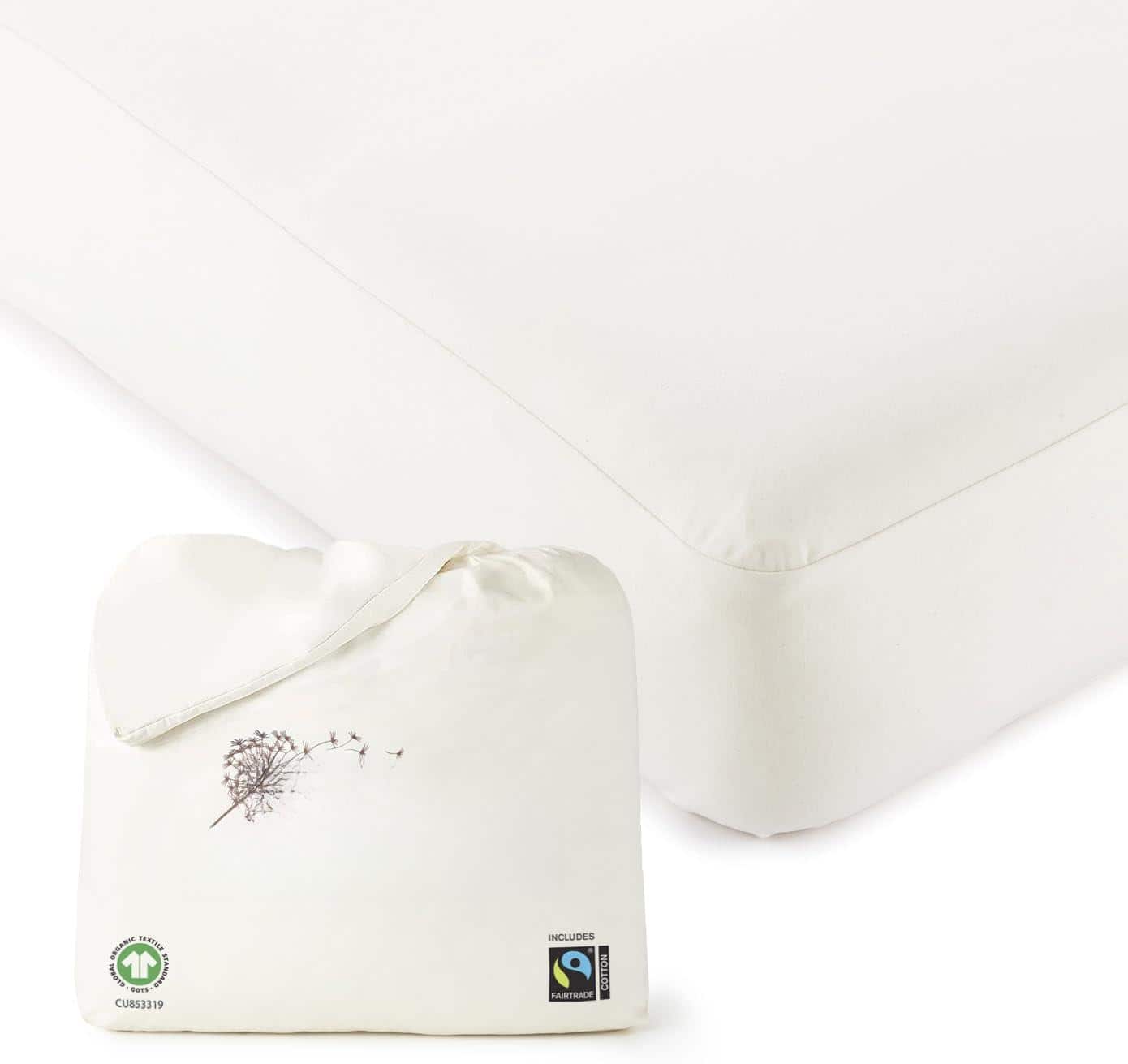 Comfort Essence - Waterproof Mattress Protector King Size - Pad With Quiet Breathable Triple Layer Protection Fairtrade Gots - Full