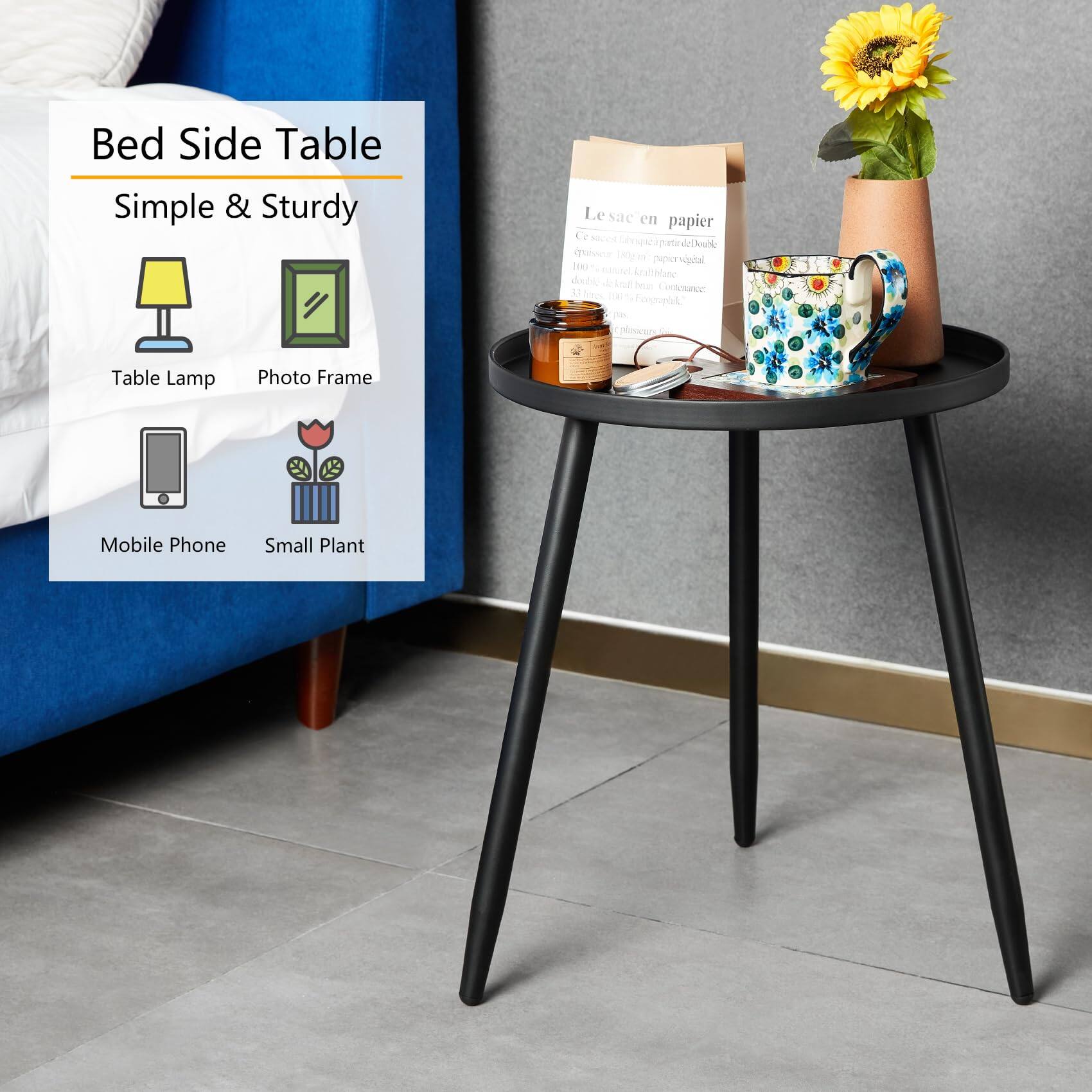 Bed Side Table  
Simple & Sturdy  

Table Lamp  
Photo Frame  
Mobile Phone  
Small Plant  

Le sac en papier  
Ce sac est en papier recyclé. Il est compostable et biodégradable.