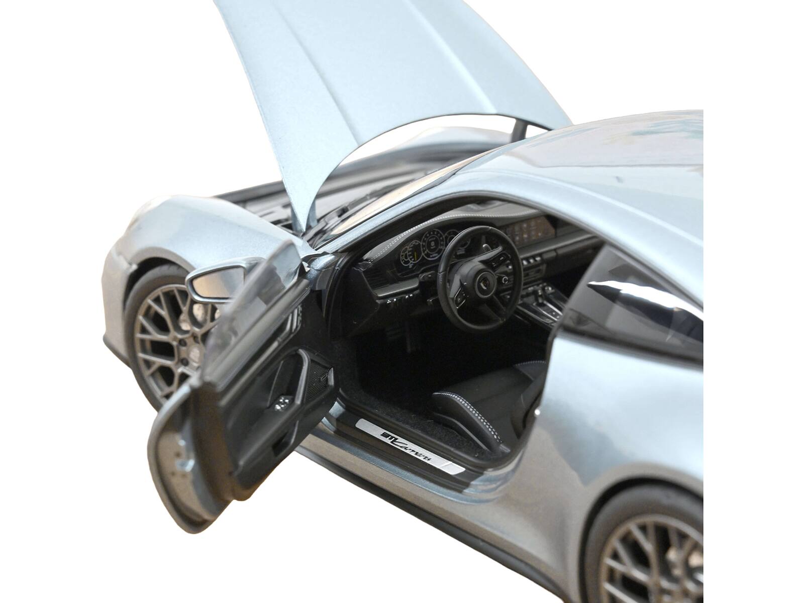 Alt View 3. Norev - 2024 Porsche 911 Carrera Polar Silver Metallic 1/18 Diecast Model Car by Norev.