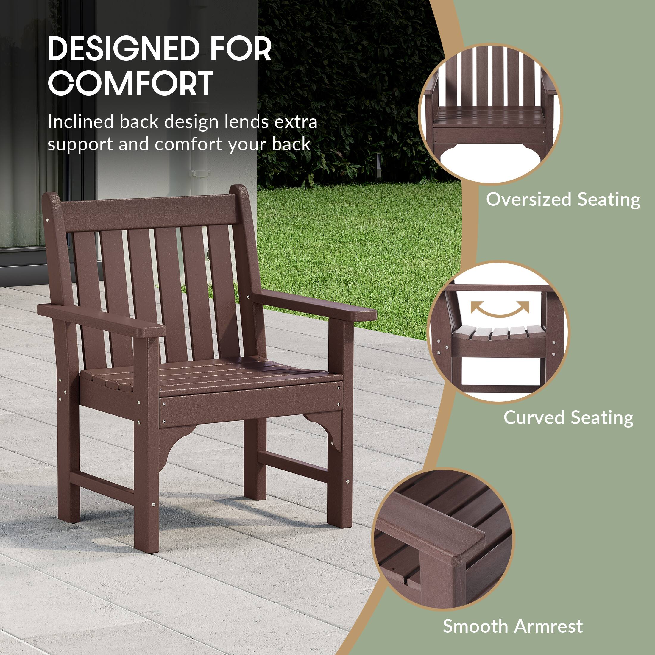 DESIGNED FOR COMFORT  
Inclined back design lends extra support and comfort to your back  
Oversized Seating  
Curved Seating  
Smooth Armrest