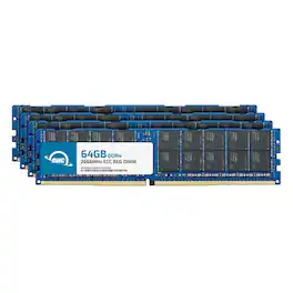 OWC - 256GB (4x64GB) DDR4 2666MHz PC4-21300 CL19 2RX4 ECC Registered RDIMM 1.2V 288-pin Memory RAM Upgrade for Server - Black Chips