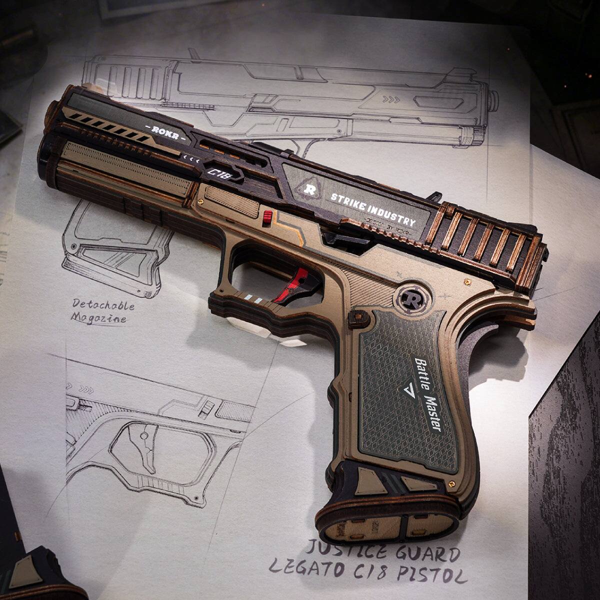 -ROKR C18  
STRIKE INDUSTRY DESIGN YERDAR  
Detachable Magazine  
Battle Master  
JUSTICE GUARD LEGATO C18 PISTOL