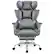 Angle. Brick Attic - 500LBS Big & Tall Office Chair, Leather Gaming Chair with Footrest, Adjustable Height & Lumbar Support - Gray - Gray.