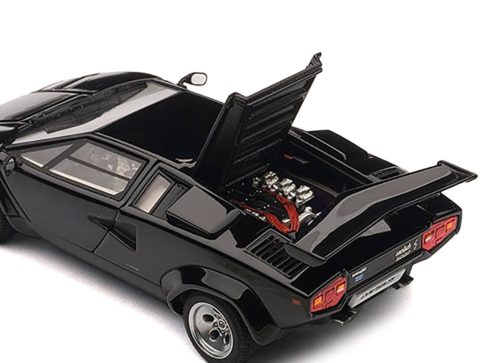 Back. Autoart - Lamborghini Countach 5000S Black 1/43 Diecast Model Car by Autoart - Black .