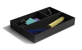 TRU RED - 3 Piece Plastic Drawer Organizer - Black