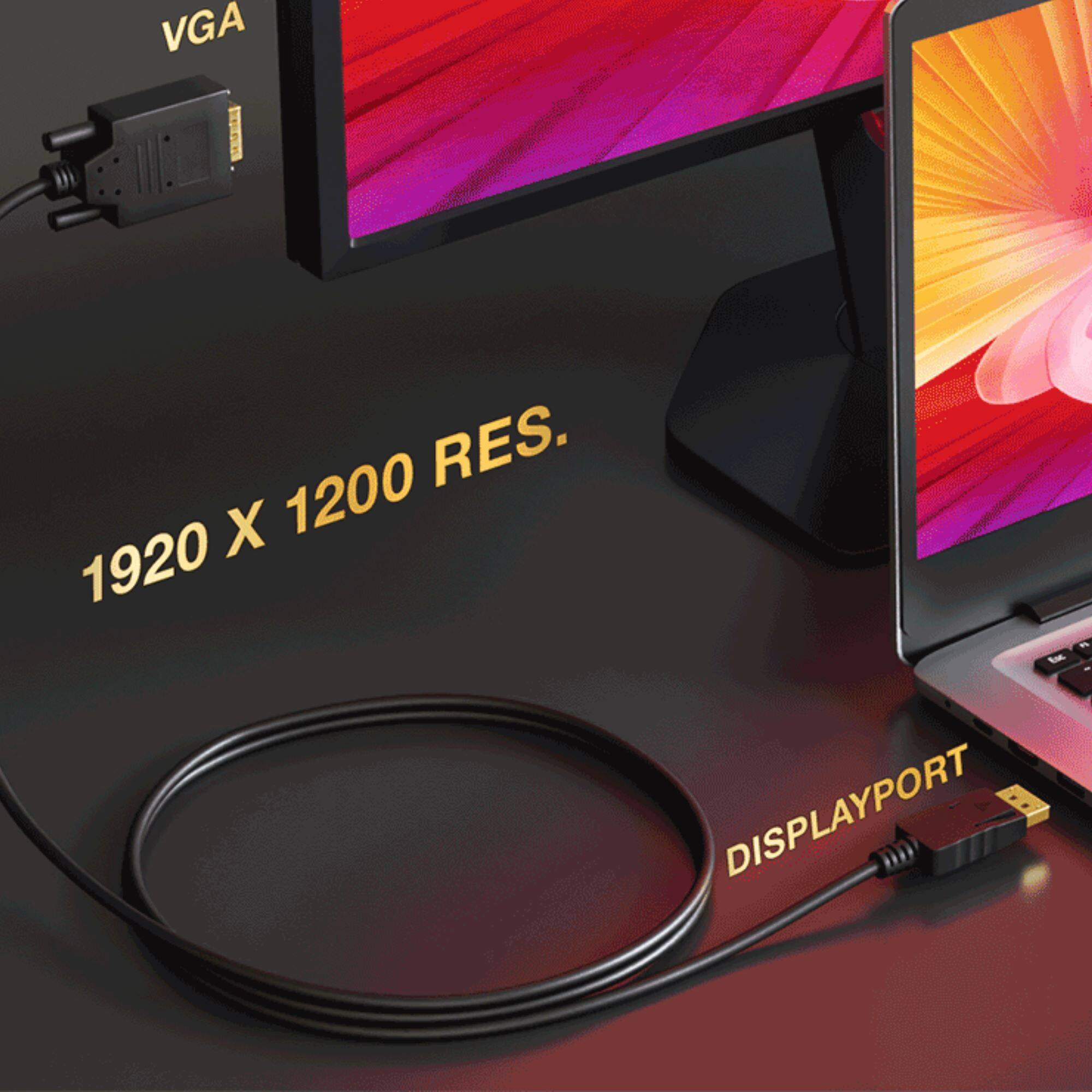 VGA  
1920 X 1200 RES.  
DISPLAYPORT