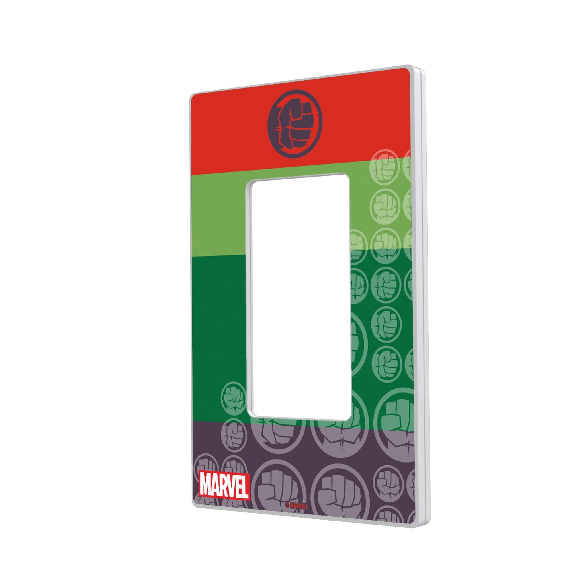 Keyscaper - Marvel Sigil Hidden-Screw Light Switch Plate - Single Rocker - Hulk
