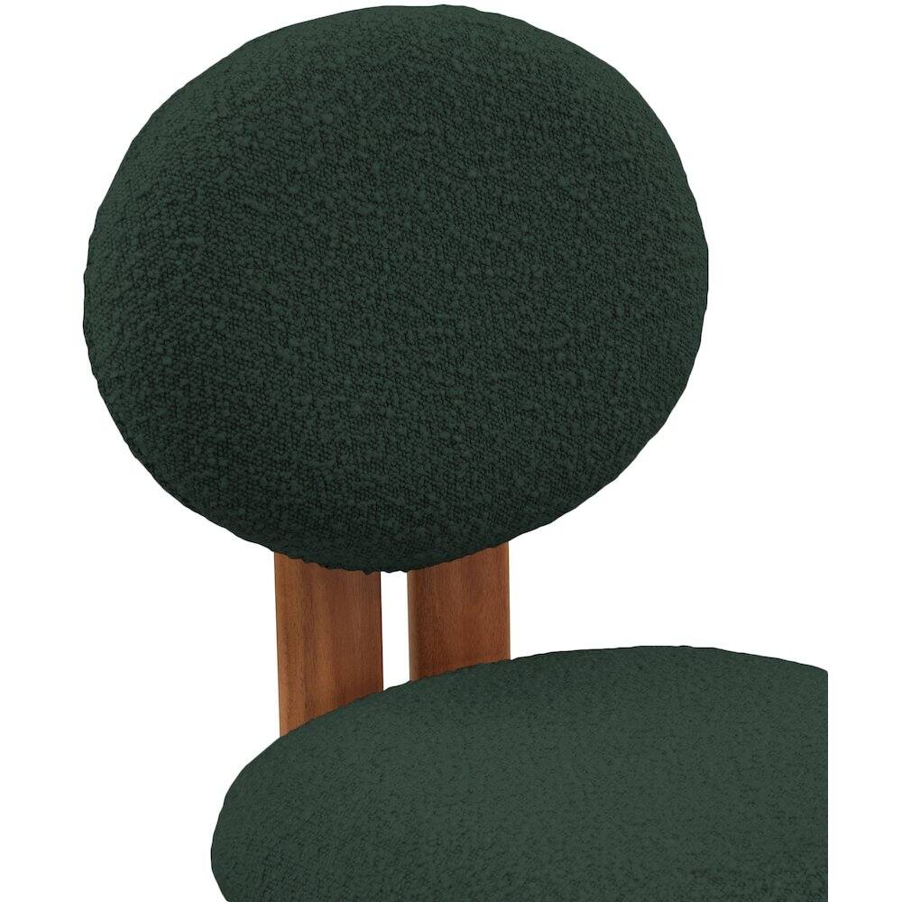Alt View 4. Meridian Furniture - Napa Green Boucle Fabric Dining Chair, Set of 2 - Green.