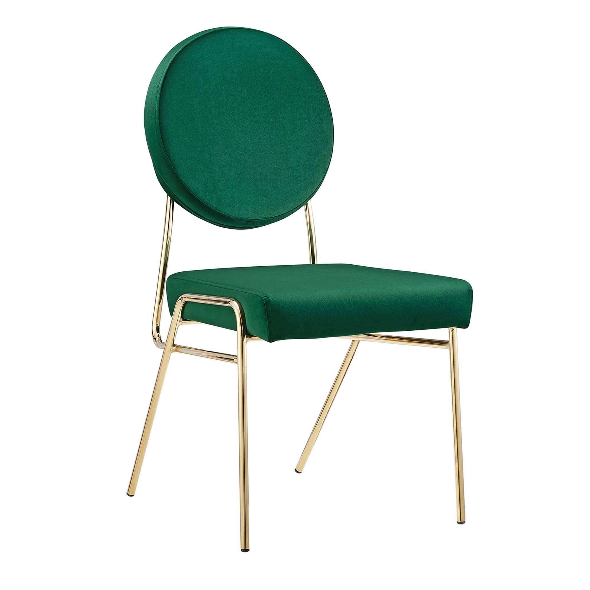 Angle. Modway - Craft Performance Velvet Dining Side Chair by Modway - Gold Green.