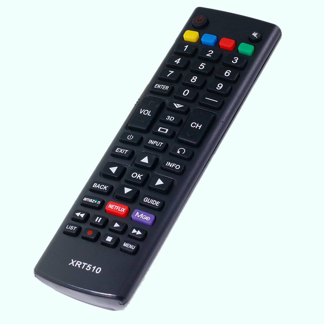 1 2 3 4 5 6 7 8 9 0 ENTER VOL 3D CH INPUT EXIT INFO OK BACK amazon GUIDE NETFLIX MGO LIST MENU XRT510