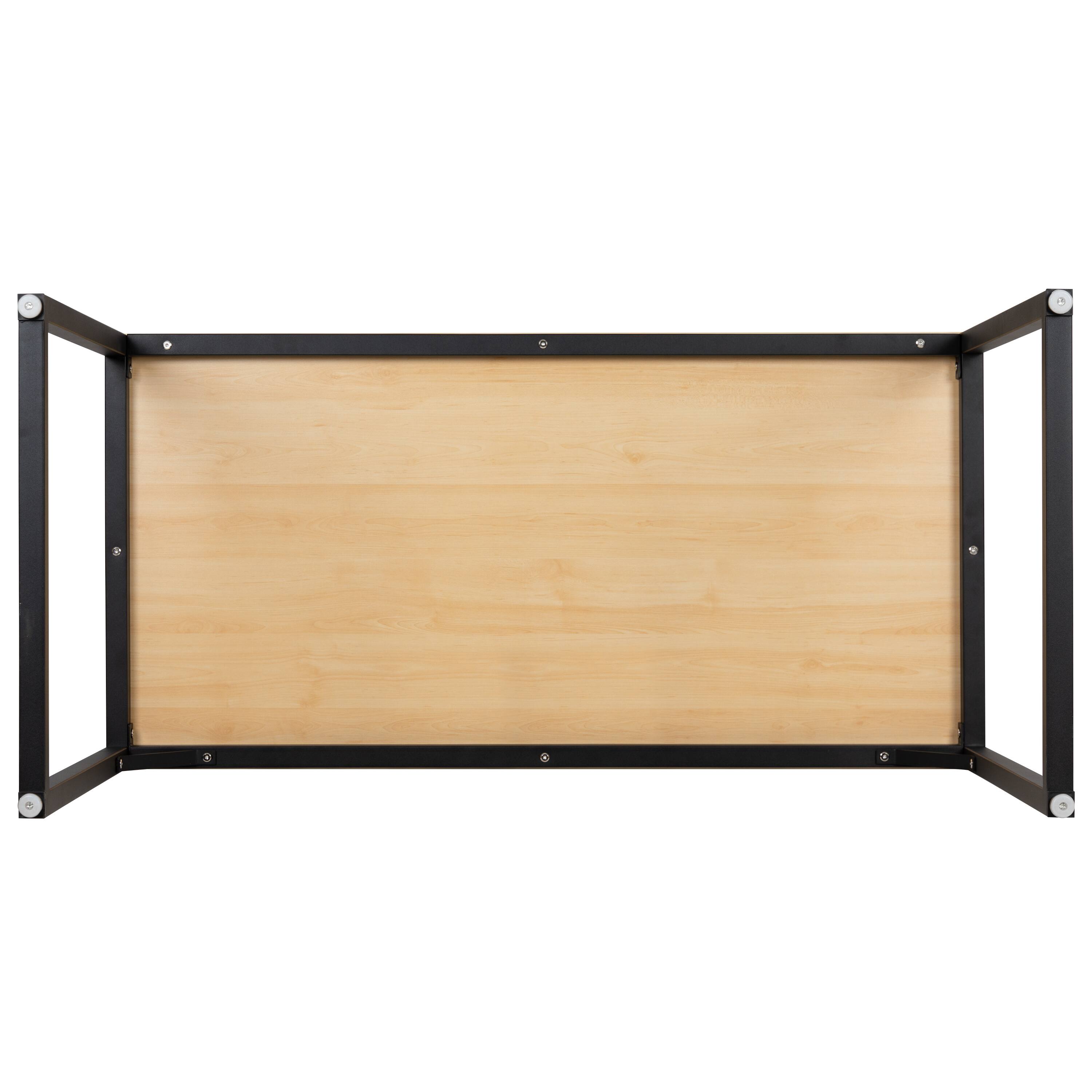 Alt View 8. Emma + Oliver - Industrial Modern Desk-47"L Commercial Grade Home Office Desk - Maple Top/Black Frame.
