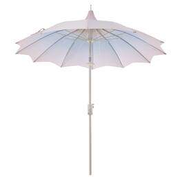 Yardgrace - 9ft Patio Umbrella with light,Outdoor Market Table Umbrella UV Protection for Backyard,Garden,Pool,Deck - Gradient Blue No base