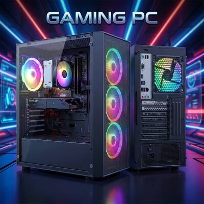 STGAubron Gaming PC Computer Desktop, AMD Ryzen 7 5700X up to 4.6 STGAubron Gaming PC Computer Desktop, AMD Ryzen 7 5700X up to 4.6