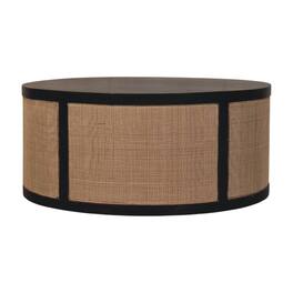 Artisan Furniture - Solid Wood Monaco Round Rattan Centerpiece - Brown