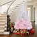 Alt View 5. Gymax - Gymax 6 FT Artificial Christmas Tree Hinged Snow Flocked Xmas Tree w/ 820 Lush Branch Tips - Pink.