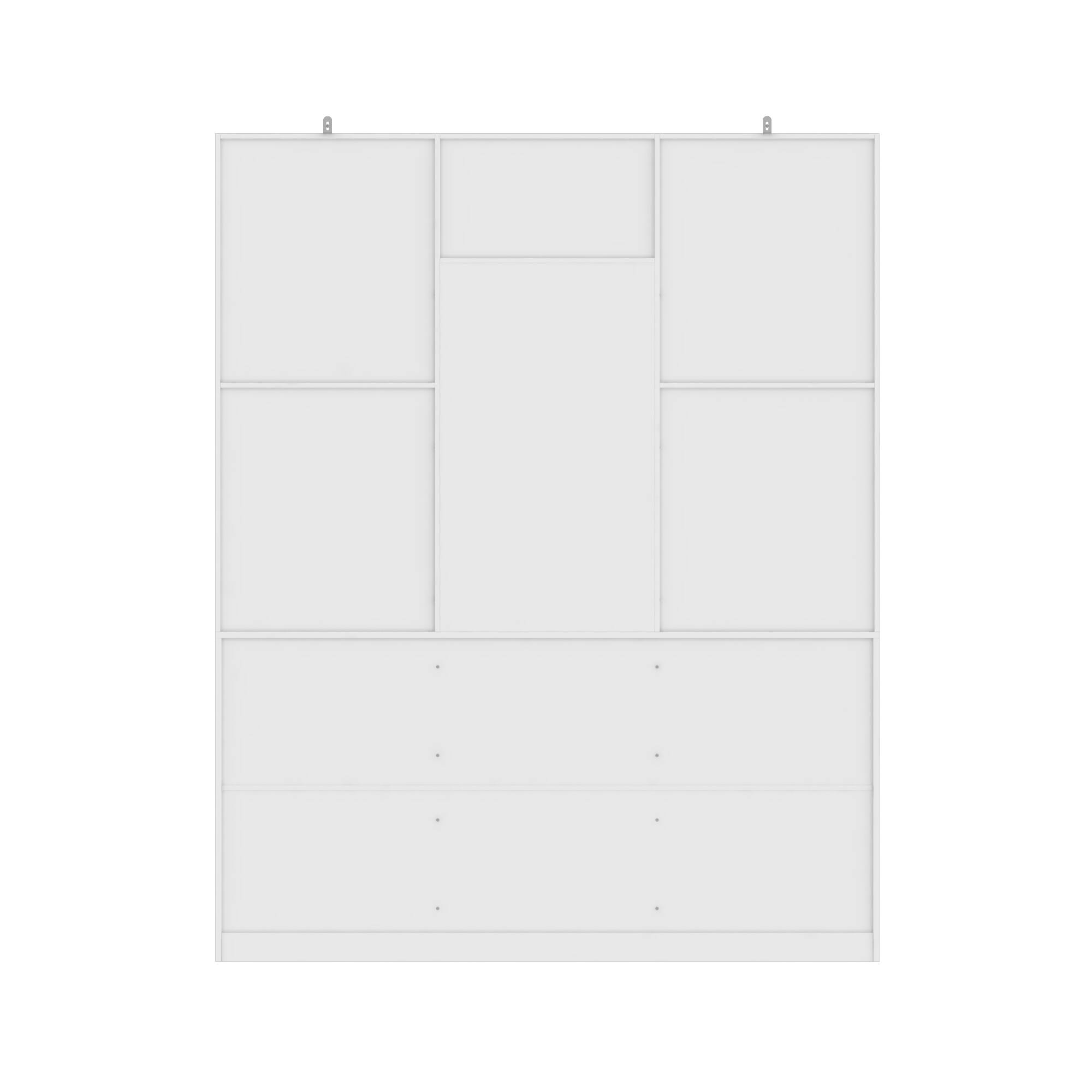 Back. FUFU & GAGA - FUFU&GAGA Vanity Storage Cabinet with Mirror: Perfect for Closets & Women’s Spaces - White.