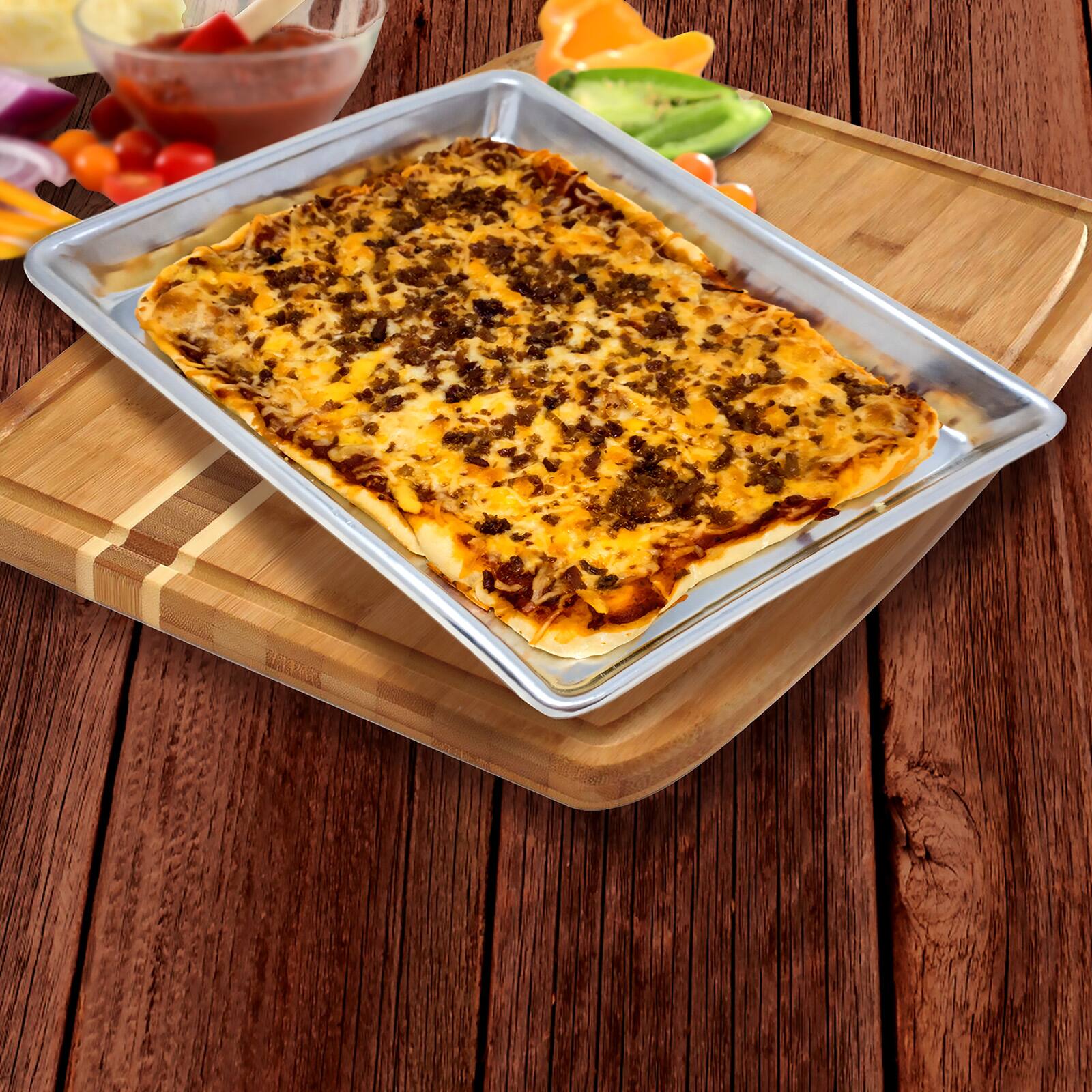 Alt View 5. Norpro - Jelly Roll Baking Sheet, 13 x 9.5 Inch, Aluminum - Silver.