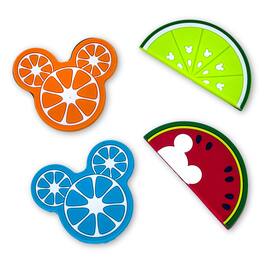 Disney - Mickey Mouse Fruit Magnets | Set of 4 - Black