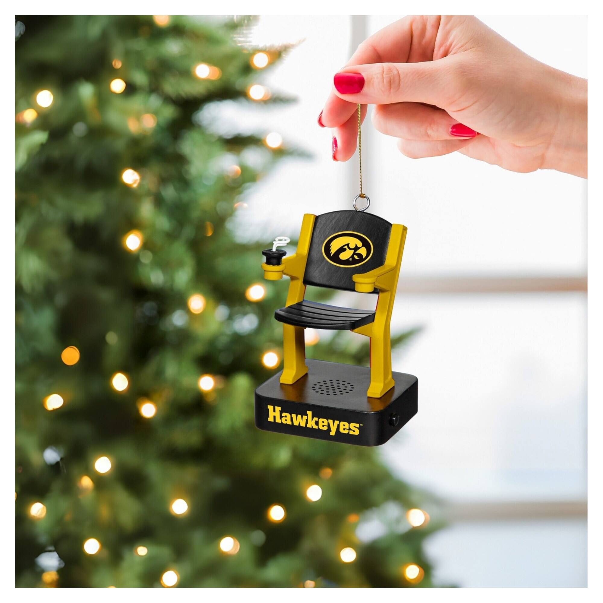 Alt View 1. Evergreen Enterprises - Iowa Hawkeyes Stadium Seat Ornament with Sound - Multicolor.