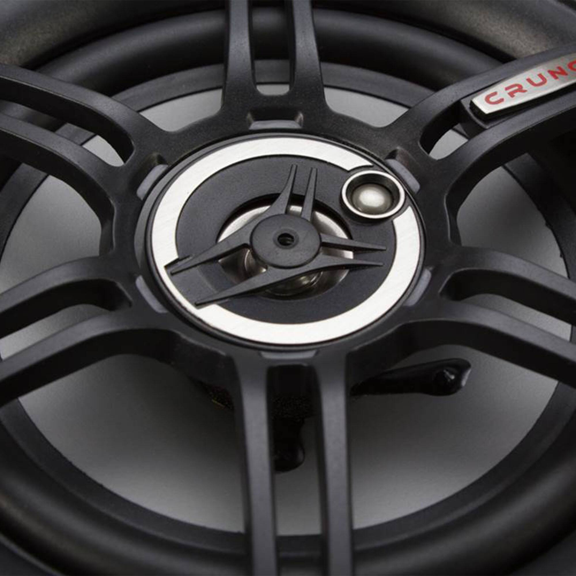 Alt View 8. Crunch - Crunch 300 Watts 6.5-Inch 3-Way 4 Ohms Steel Basket CS Speakers, Black | CS-653 - Black.